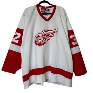Vintage Detroit Red Wings Jersey Mens Nike NHL Hockey Signed Autographed 90s